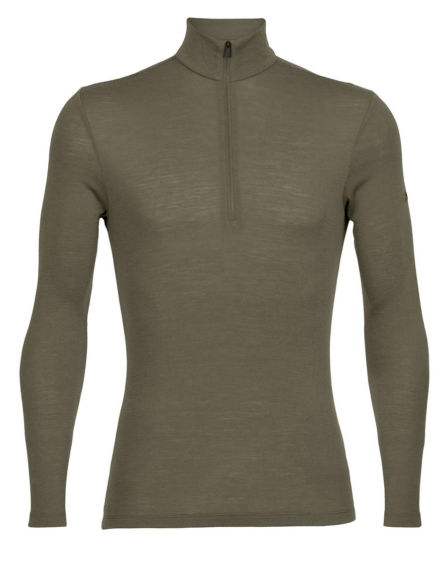 Men's Icebreaker Merino 175 Everyday Long Sleeve Half Zip Thermal Top Base Layers Loden | CA 1578BEXC